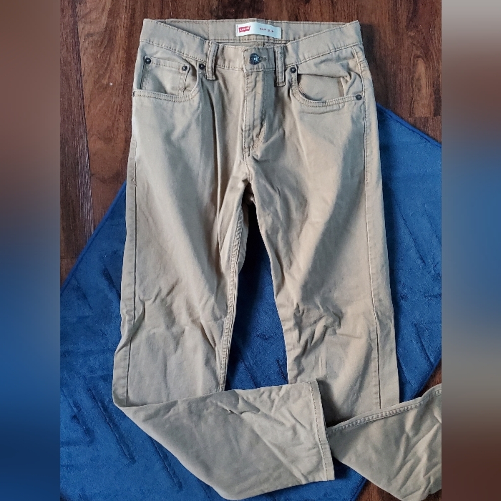 Levi's 511 Slim Tan Straight-Leg Jeans Pants 28x28 Waist